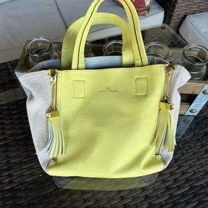 Lime green Summery Kate Landry Small Tote with Removeble Pouch and Tassels!